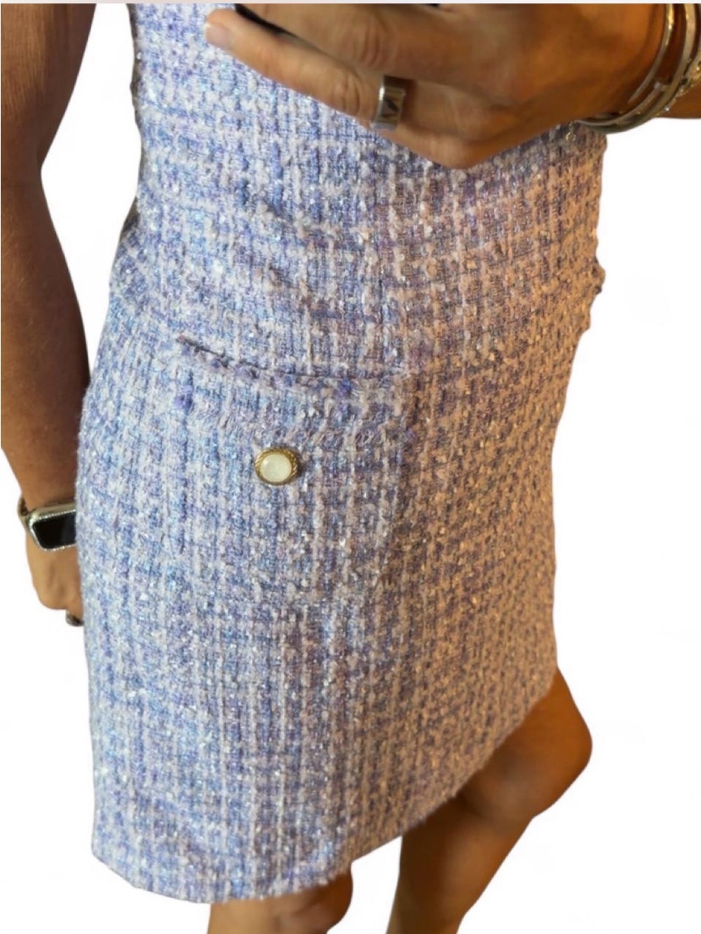 Lilly Pulitzer Tiessa boucle Classic Lavender Tweed Sheath Dress - Women - Picture 6 of 7